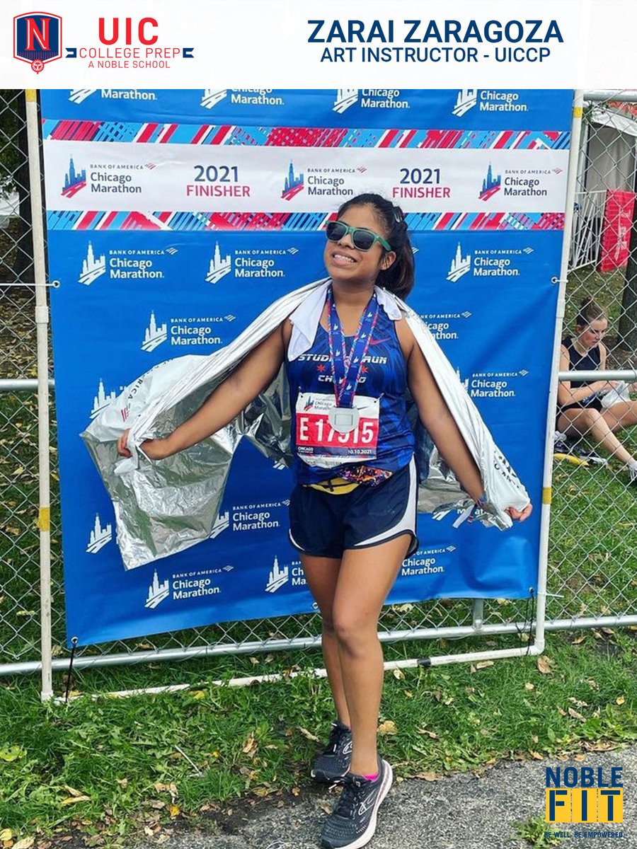 BeNobleFit's tweet photo. We are SO PROUD of our Noble Community members who completed the Chicago Marathon! 
@BeNobleStreet - Jenny Avalos (4th Marathon)
@beNobleSchools - Matt Niksch (1st Marathon)
@BeNobleAcademy - Julie Speck (16th!! Marathon)
@BeNobleUICCP - Sarai Zaragoza (2nd Marathon)
&amp; More! https://t.co/qlXCEdr7fA