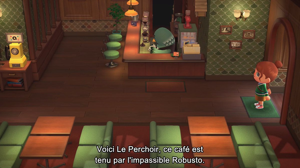 NintendoActu's tweet photo. Voici un premier aperçu du café de Robusto du musée de Animal Crossing: New Horizons ! #ACNH #AnimalCrossing https://t.co/yFshwiqp6S