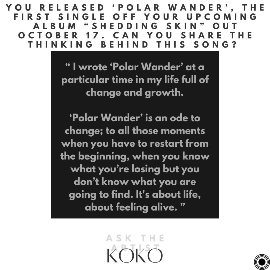 MusicAdesso's tweet photo. Costanza Delle Rose founding member of the influential Italian trio #BeForest steps out on her own launching new solo project KOKO ! @MusicAdesso catches up with the now London-based artist whose new album "Shedding Skin" drops October 17 via @WWNBBcollective
#SheddingSkin #KOKO https://t.co/ppW5QmR9dr