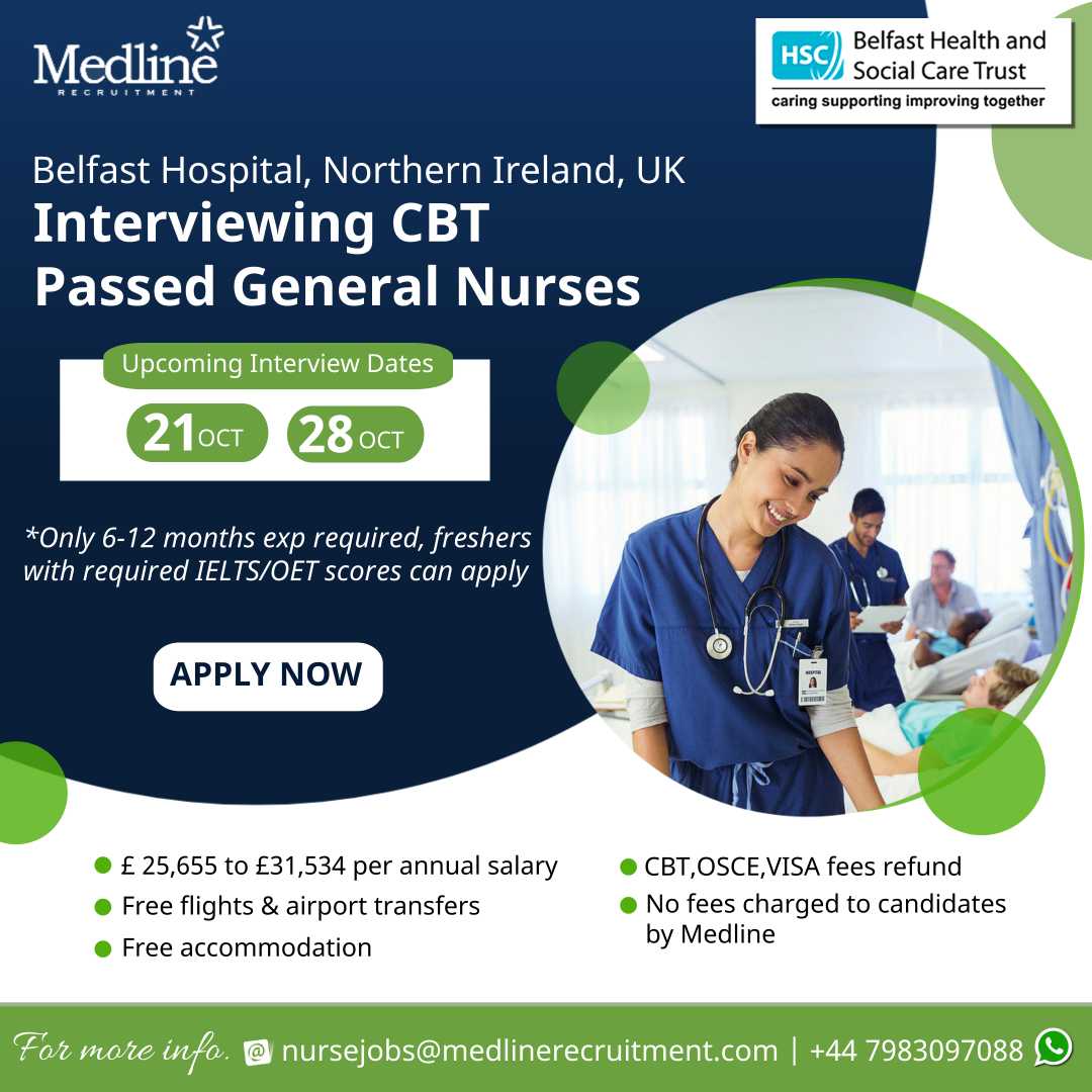 MedlineRecruit's tweet photo. Excellent opportunities for Nurses in beautiful Northern Ireland with a great lifestyle!

#nurserecruitment #MedlineUK #immediateinterviews #northernireland #nursejobvacancies #generalwardnurse #medicalsurgicalnurse https://t.co/Fj2Siwoc6q