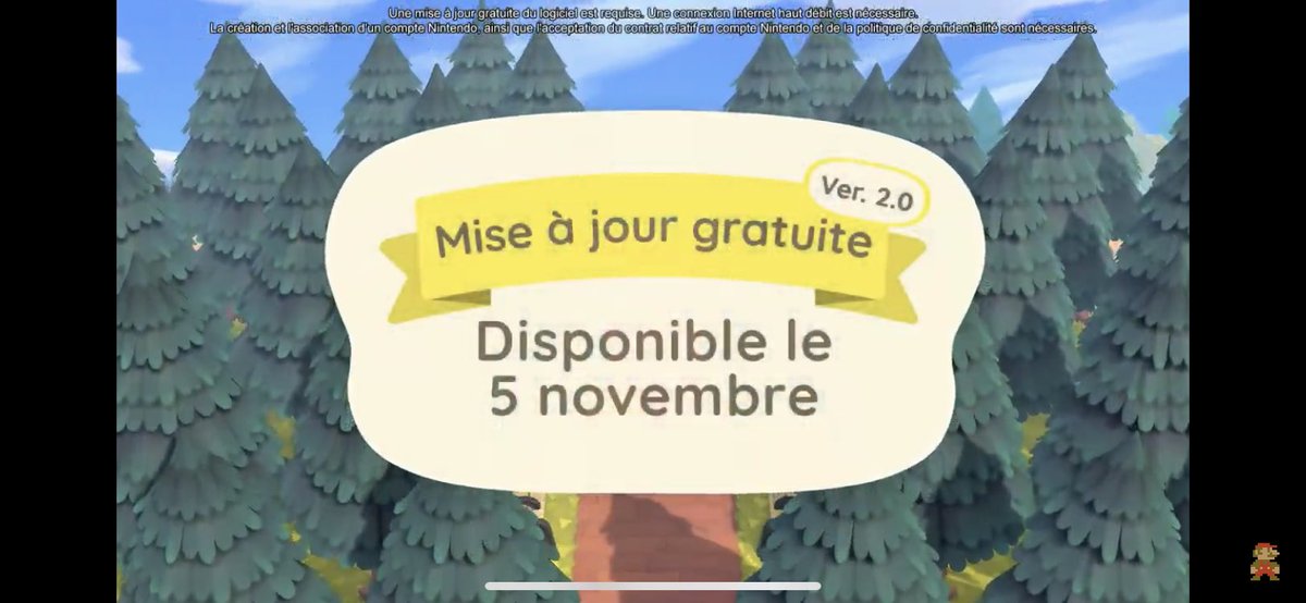 Kayane's tweet photo. La mise à jour 2.0 d’Animal Crossing New Horizons arrivera le 5 Novembre ! https://t.co/1U0QL3bQYl