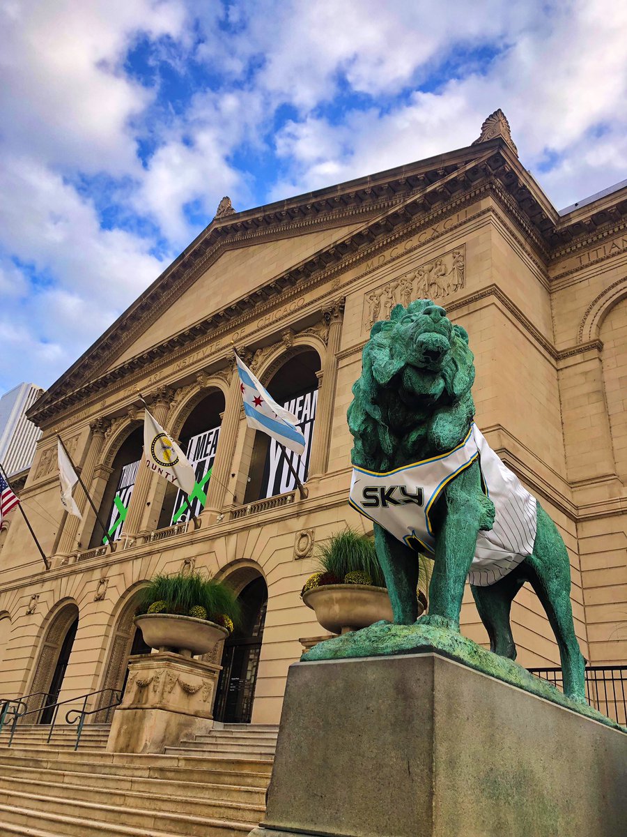 ktrain_11's tweet photo. The Art Institute of Chicago is ready for Game 3 of the @WNBA finals 

Lion rooting for the @chicagosky 👀 https://t.co/sTRDDQa7mq