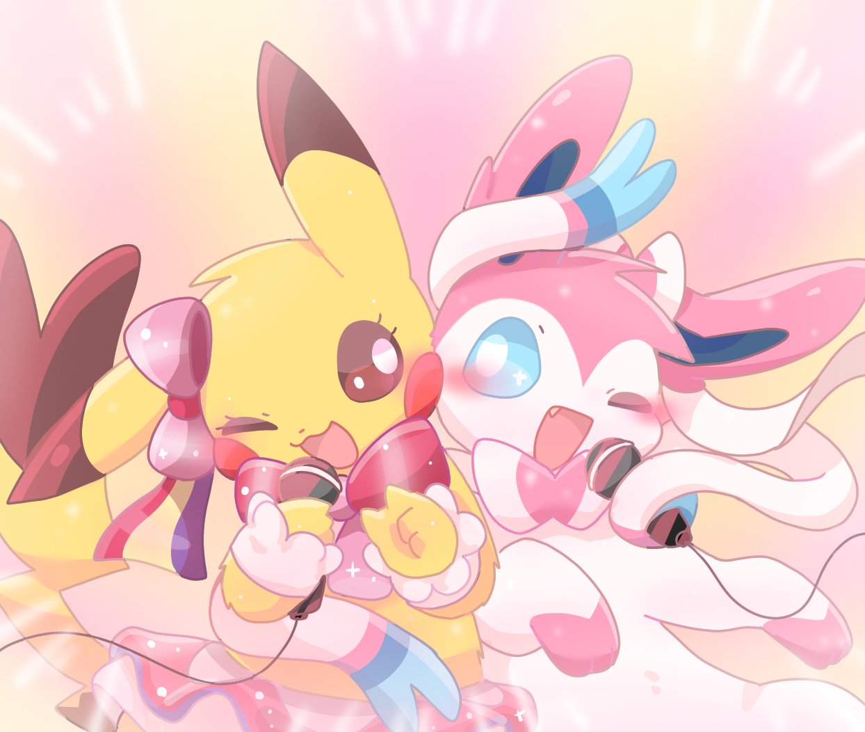 ふー お題箱 アイドルピカチュウとニンフィア T Co Ceykjdfy2l Twitter