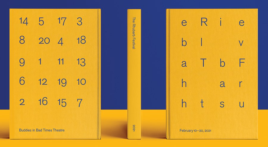 CommArts's tweet photo. CA Winner: Accompanying a performance festival of the same name, The Rhubarb Festival book by @MonnetDesign plays with the idea of reader interaction in print design. https://t.co/OSOcb7Na41 https://t.co/J0vHlXsqZd
