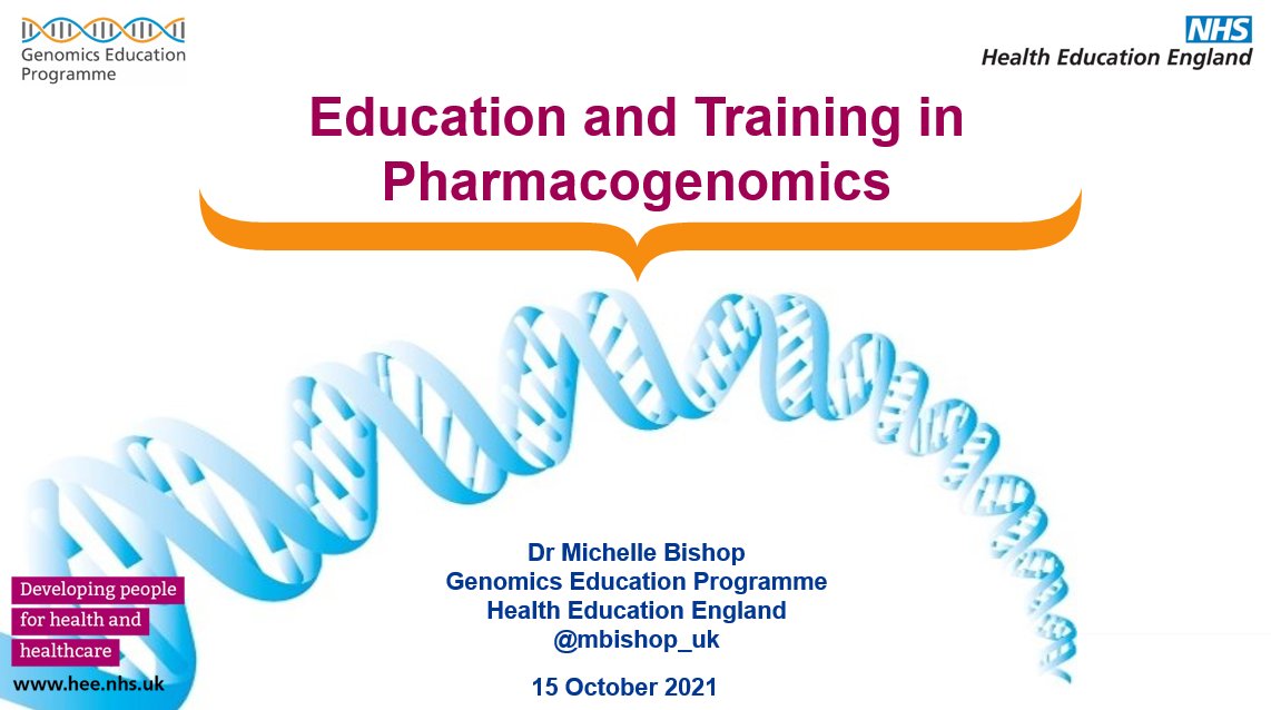 BritPharmSoc's tweet photo. Our final talk is from Dr Michelle Bishop of @NHS_HealthEdEng who will be discussing
Education and Training in the pharmacogenomics sphere!

#BPSLIVE #ClinPharmWeek #Pharmacogenomics #PGx https://t.co/NHhq4QwrtN