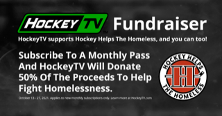 All GOJHL games are streaming live and on-demand exclusively on HockeyTV! 

Sign up now for a monthly All-Access Pass &amp; 50% of the proceeds will go to Hockey Helps the Homeless to help fight homelessness!

 Sign up now at HockeyTV.com. Valid from Oct 13 -27, 2021