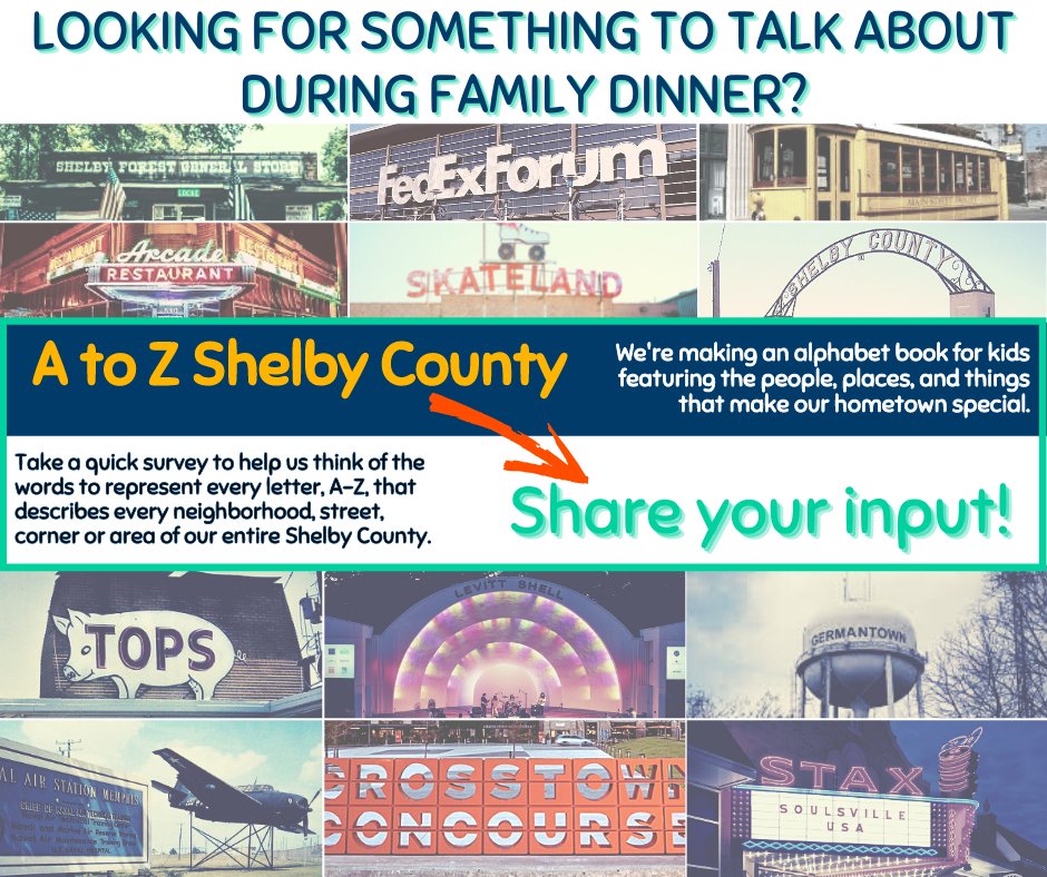 There is no better way to support both literacy and pride in our county than the “A-Z Shelby County Book.” The new book for young readers will highlight all that is great about Shelby County, from A-Z. Click the link below to help choose the words:

bit.ly/AZShelbyCounty…