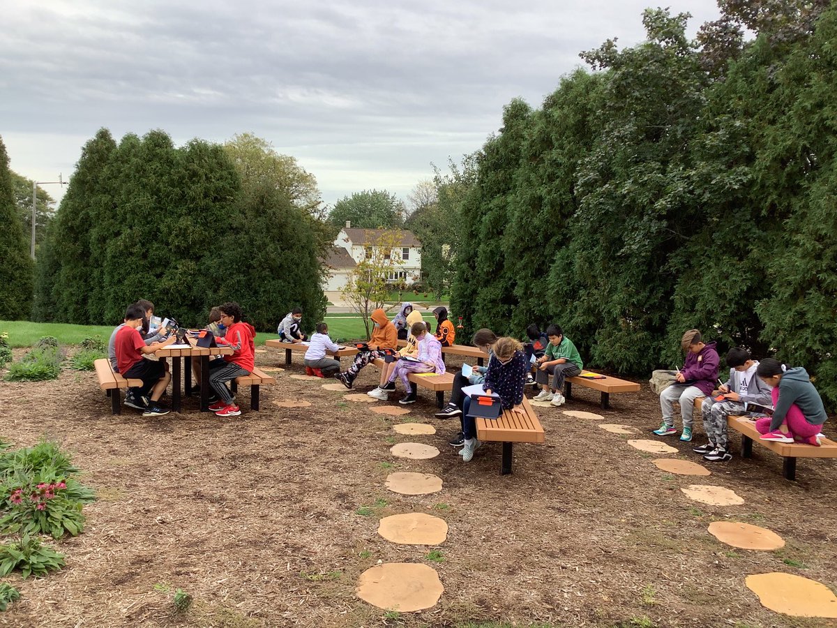 Enjoying the garden classroom. #inspire96