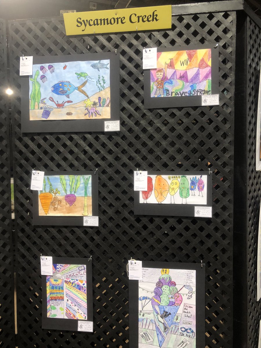 #WCPSS student art in Kerr Scott building at #ncstatefair from <a href="/SycamoreCreekES/">Sycamore Creek ES</a>