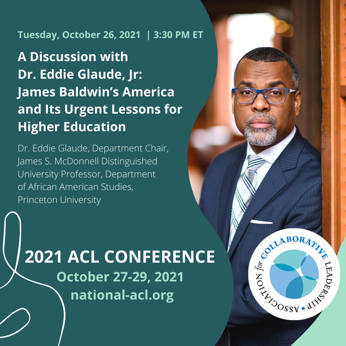 ACLCollab's tweet photo. @esglaude will be presenting at the ACL Virtual Conference! He is a columnist for Time Magazine and an MSNBC contributor and regularly appears on Meet the Press on Sundays. Don't miss his session! Register today: https://t.co/2Tl3SuhVVr https://t.co/ksx18s7fcu