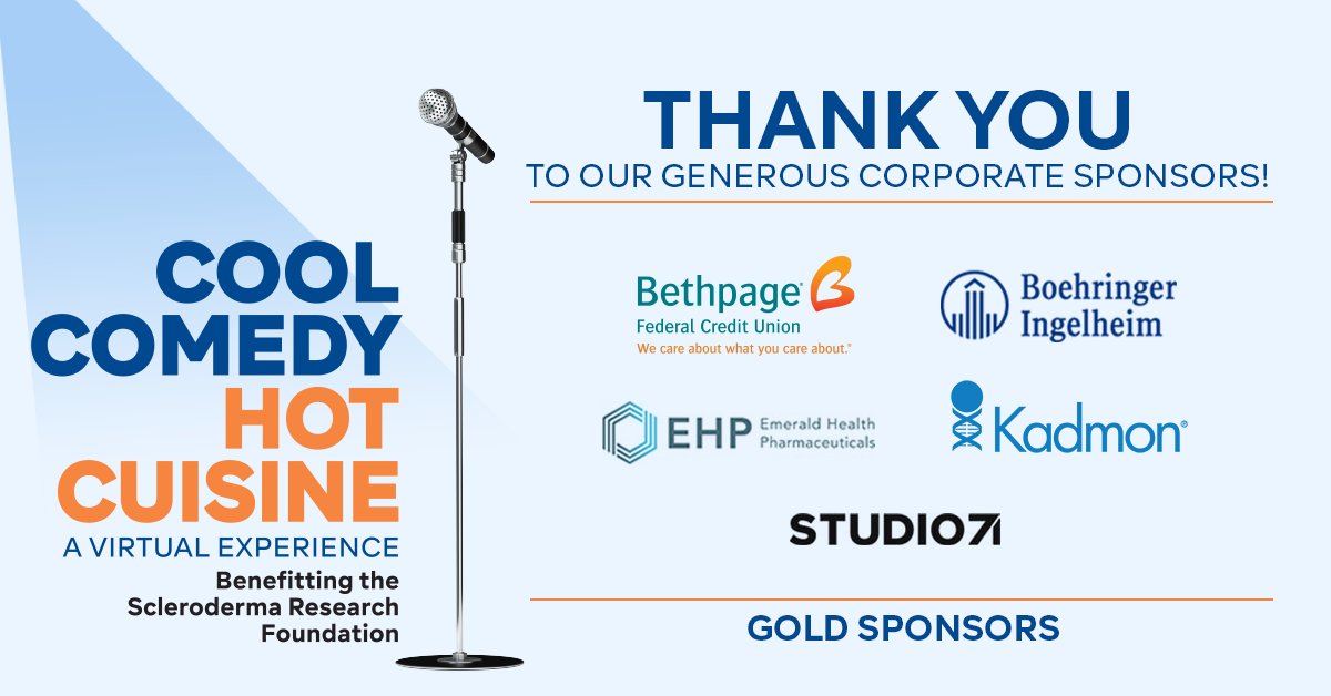 srfcure's tweet photo. We are so grateful for the support of our corporate sponsors for the SRF's virtual #CoolComedyHotCuisine event, streaming live on YouTube on 𝗦𝘂𝗻𝗱𝗮𝘆, 𝗢𝗰𝘁. 𝟭𝟳𝘁𝗵 𝗮𝘁 𝟱𝗣𝗠 𝗣𝗮𝗰𝗶𝗳𝗶𝗰/𝟴𝗣𝗠 𝗘𝗮𝘀𝘁𝗲𝗿𝗻.

Join us! https://t.co/5H6uPo2lXO https://t.co/JMFIOaWcnT