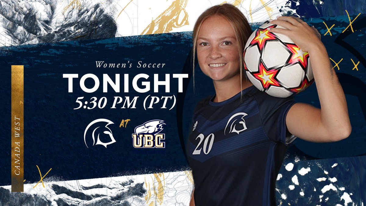 TWUSpartans's tweet photo. WSOC | An important test.

🆚 | @ubctbirds 
⏰ | 5:30pm (PT)
 📍 | UBC Thunderbird Stadium
📺| https://t.co/JrGoy03roh

#TWUSoccer https://t.co/vBa5TWA50C