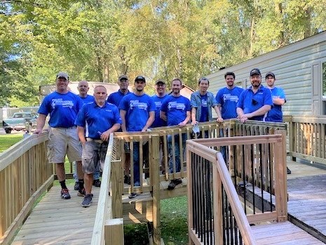 Nexteer's tweet photo. In partnership with the @uwsaginaw and Disability Resource Center of Bay County, over 130 #Nexteer &amp; UAW Local 699 team members volunteered to build 10 ramps as part of #ProjectIndependence, helping residents to freely leave their homes again. Thank you to all who volunteered! https://t.co/0rZgEypr8i