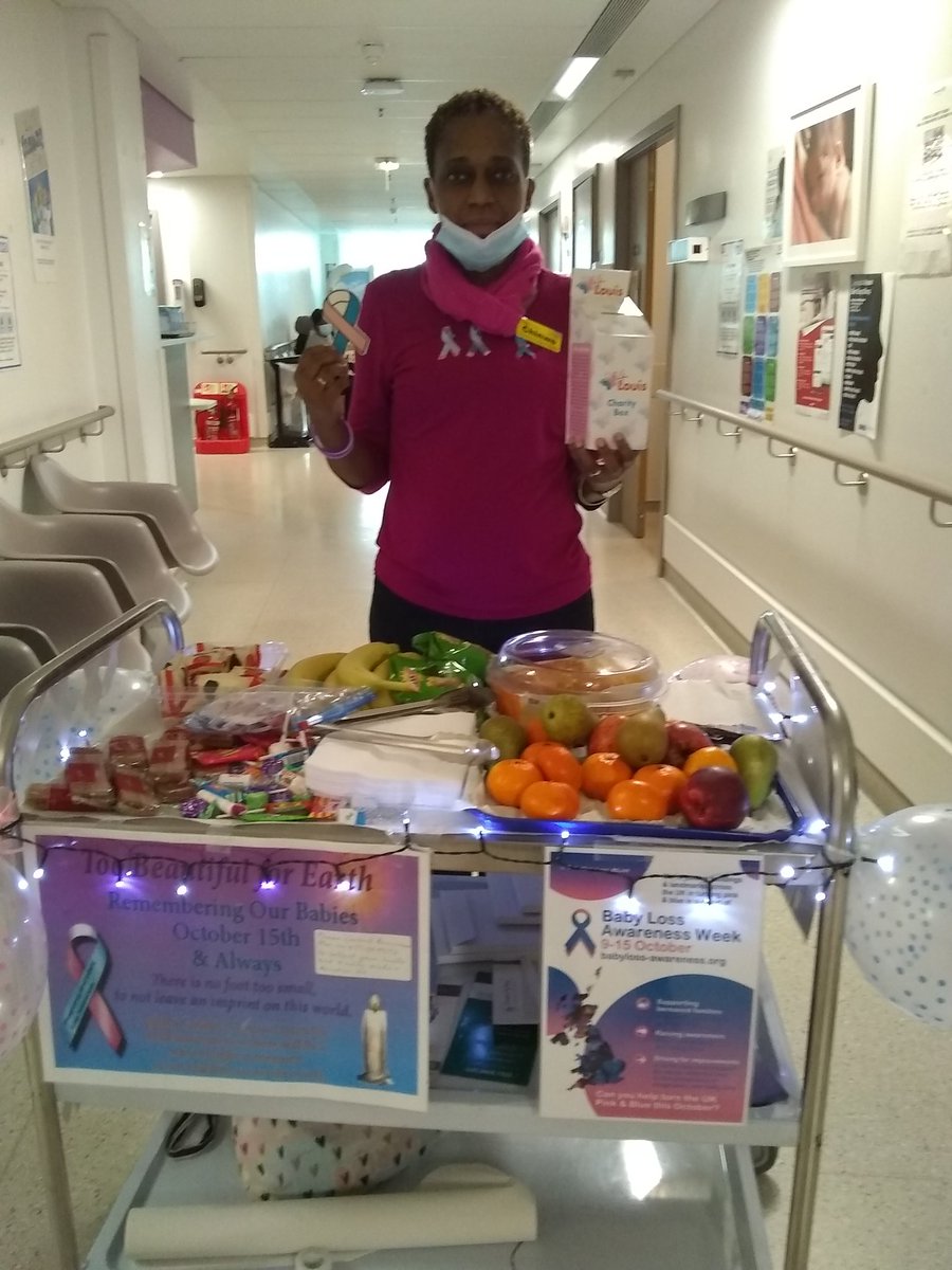 A big thank you to our bereavement midwives Fe chinwe for collecting towards our identified charity whilst raising awareness of baby loss week <a href="/alihbirth/">AliH@RLHmaternity</a> <a href="/RLHMaternity/">RLH Maternity</a> <a href="/Alice1Ky/">AliceK RM, RGN, BSc Hons in midw, @ RLH Maternity</a>