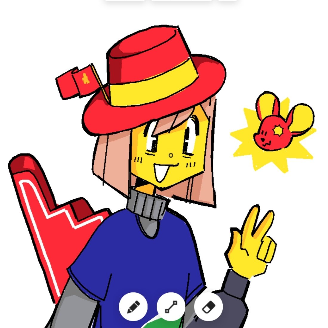 maduwuw's tweet photo. mais um desenho do meu personagem de roblox!!!
esse eu fiz no free draw 2 do roblox mesmo! finalmente aprendi como jogar no tablet 
#Roblox #freedraw2 #RobloxArt #robloxartist https://t.co/XekQfKVB9R