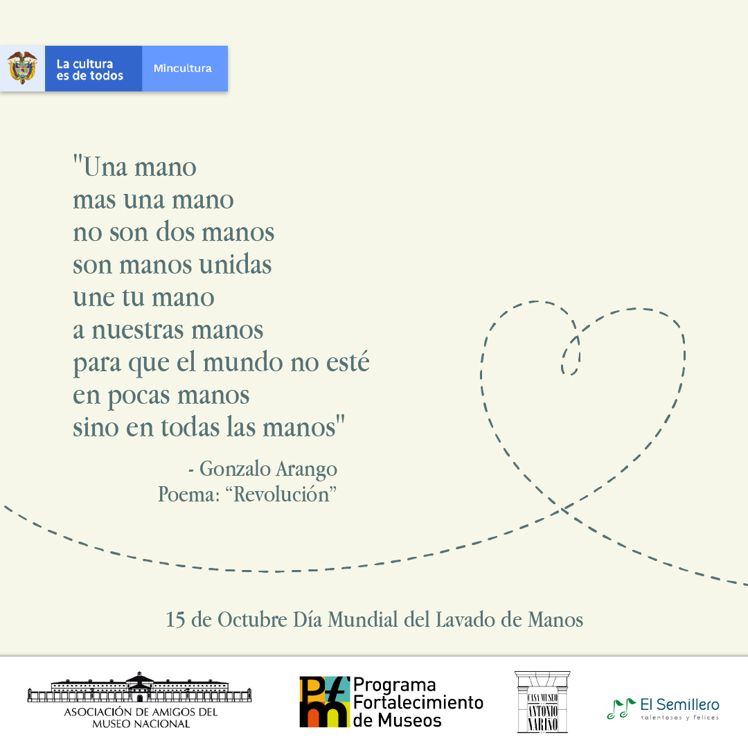 MuseoNarino's tweet photo. Hoy más que nunca comprendemos el valor de cuidar nuestras manos, si te cuidas me cuidas. Lecciones de pandemia #LavadoDeManos #museosdelmundo https://t.co/TsB9INQdM6