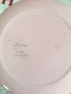 CollenIP's tweet photo. You don’t see this much any more - Dinner plates branded in CA https://t.co/L0poZbe18X