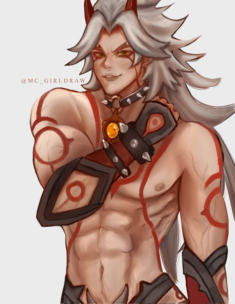 mcgirldraw's tweet photo. Fanart de Itto 😼 puro antojar con sus dibujos u.u tenía que hacer el mío 🥺 #GenshinImapct #aratakiitto #aratakiittofanart #ittoarataki https://t.co/qT4fUNI5fM