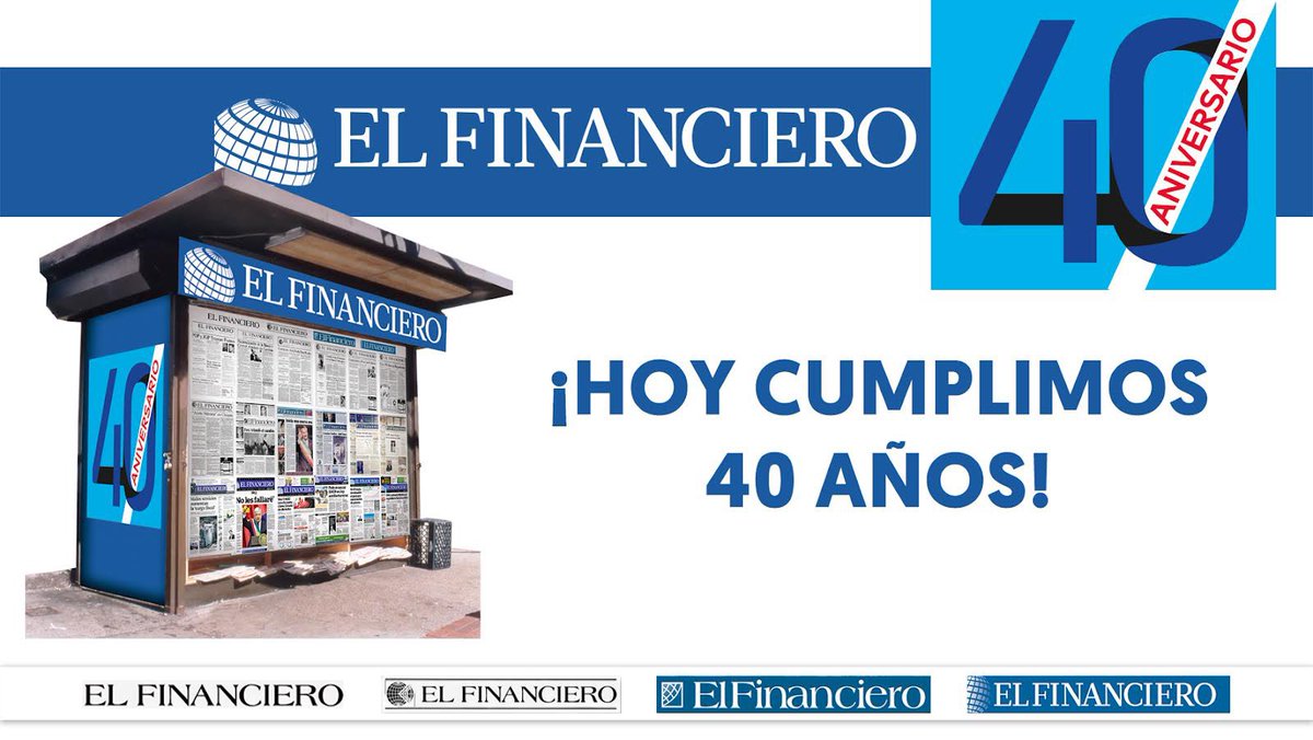 ElFinanciero_Mx's tweet photo. #ElFinanciero40Años Hemos vivido diferentes etapas a tu lado y ofreciéndote información de calidad. ¡Gracias por este tiempo! 🥳🙌 https://t.co/IP1AyMGdiC