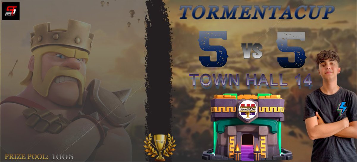 ⚡️ Presentación Oficial de la TMC ( TorMentaCup )
💪 16 Clanes luchando en esta primera edición
🏆 Torneo 5vs5 TH14 ONLY
💸 100 $ Prize Pool
⏰ Proximamente...

⚡️POR FÍN, HA LLEGADO LA HORA DE ANUNCIARLO. MI PRIMER PROYECTO RELACIONADO CON LOS TORNEOS😍

ATENTOS A LO QUE VIENE!