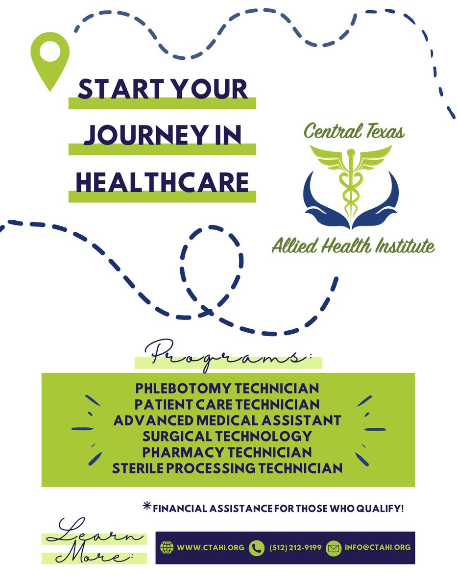 <a href="/CTAHIATX/">Central Texas Allied Health Institute</a> is ready to help you #EducateYourself we incorporated #CovidResponse training into all our programs to ensure the mitigation of #COVID19 visit ctahi.org for more info or call 512-212-9199 #ScrubLife