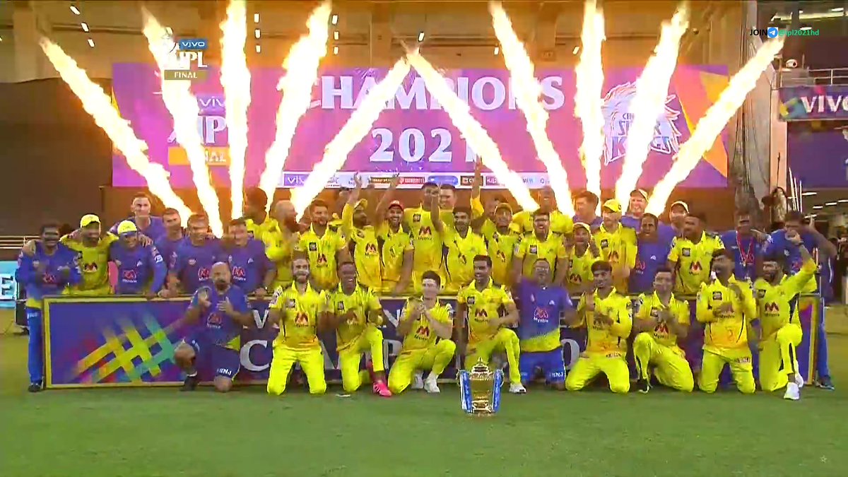 Ra_Swathi's tweet photo. After 3 solid years,CSK lifting the IPL cup🏆🏆🎉🎉This moment 😭 💛 What a journey,my team.Lots of love Leo 🦁💛💛Most intense emotional moments 😭😭This is for Thala Dhoni., Coming back after a tough year,this s wht we are always known for.#IPLFinal #CSKvsKKR #CSK @ChennaiIPL https://t.co/PABEB4RQIu