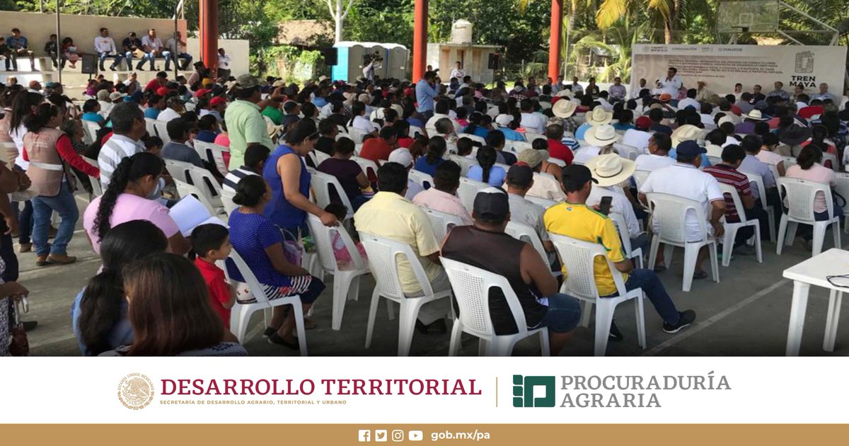 PAgraria's tweet photo. #CosechandoMetas 🚜🏁
Para la atención por tramo del Tren Maya 🛤️, se han realizado 67 asambleas de anuencia para la suscripción de ocupación previa, de un total de 108 de núcleos agrarios, (27 no requieren asamblea), esto representa un avance de cumplimiento del 82.7%.🔝📈🆒 https://t.co/VZTCKBKhUI