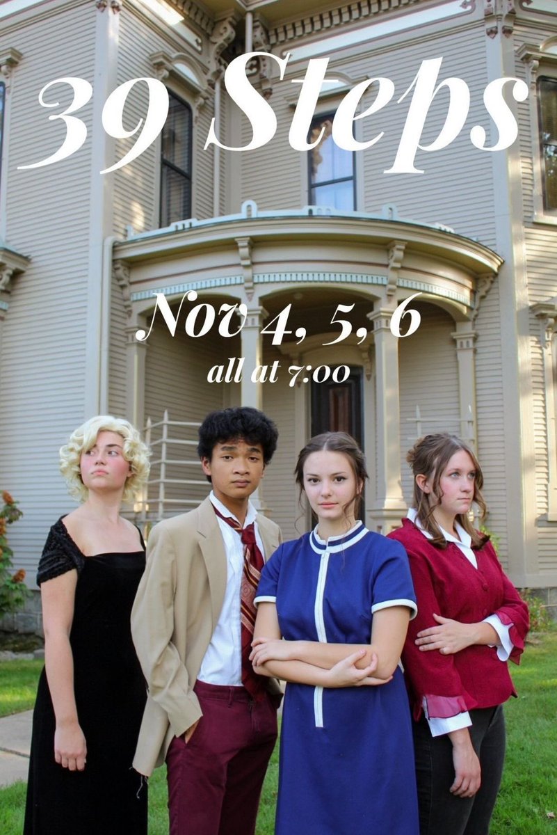 zeelandhighplay's tweet photo. Get excited you guys! 39 Steps is less than a month away! Get tickets online with the link in our bio! 🎭 https://t.co/s0mpCc8zFG