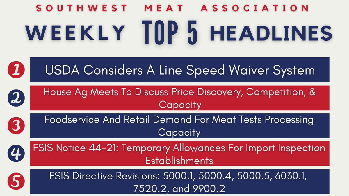 SWMeatAssn's tweet image. A lot was on the menu this week! Check the SMA website to learn more about this week's news.