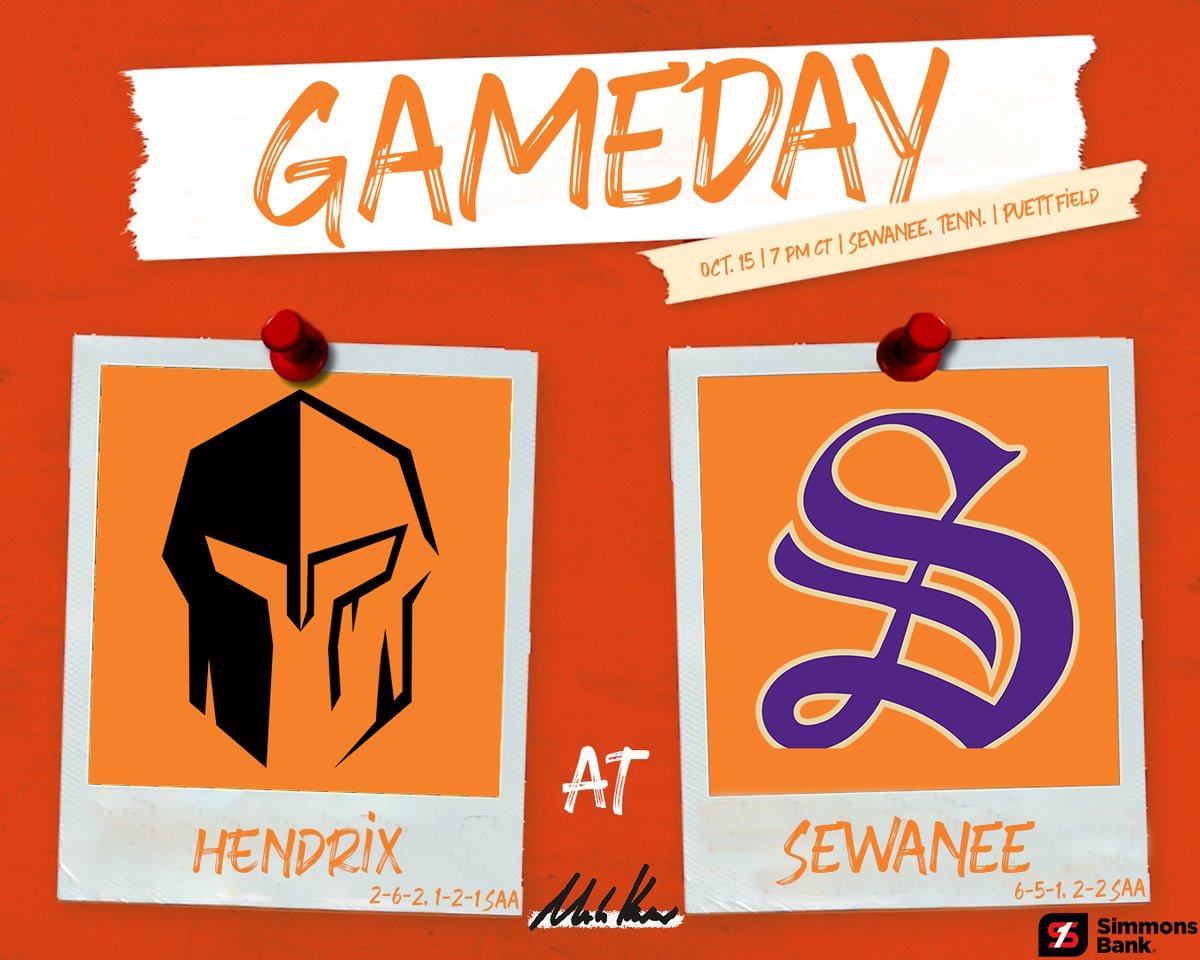 Important game in east Tennessee.

⚽️: <a href="/HendrixMSoccer/">Hendrix Men's Soccer</a> at <a href="/SEWANEE_SOCCER/">Sewanee Men's Soccer</a> 
🕖: 7 p.m. CT
📍: Sewanee, Tenn.
🏟️: Puett Field
📰: hendrixwarriors.com/news/2021/10/1…
💻/📱: sewaneetigers.com/watch/?Live=36…
📊: sewaneetigers.com/sidearmstats/m…