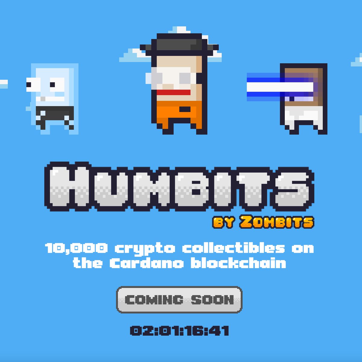HUMBITS ARE LAUNCHING IN JUST OVER 48 HOURS 🥳 The countdown is now LIVE on  our website, check it out! 👉 https://t.co/m9wVm4FZs6 #Cardano #NFT #CNFT  $ADA