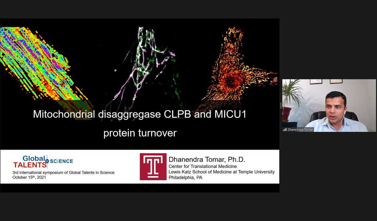 Great talk as always from Dr. Dhanendra Tomar at GTS2021. Congratulations for your award at ISHR2021.