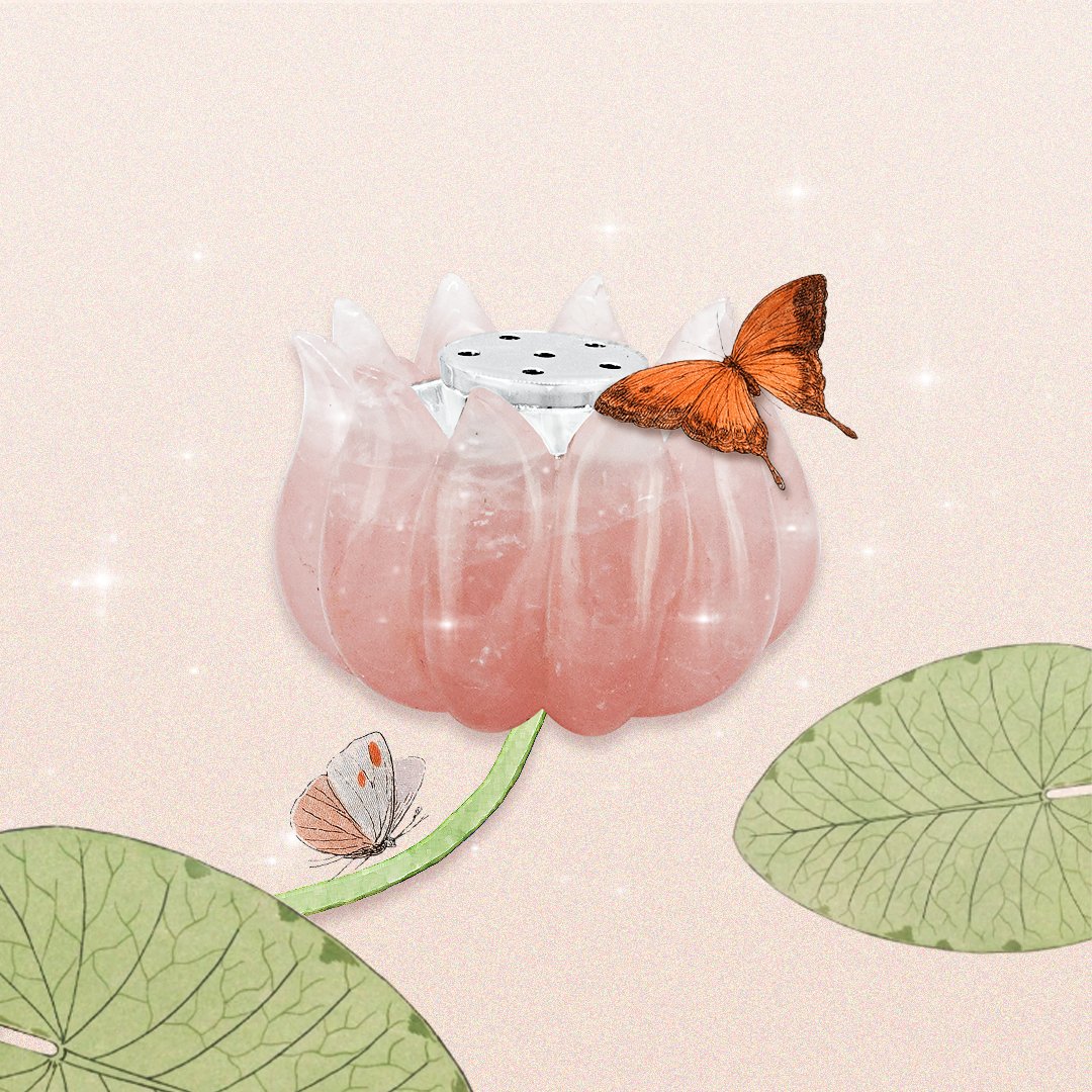 MirariJewels's tweet photo. The air is alive with the aroma of festivity - the perfume of joy alighted through our lotus-inspired, rose quartz incense holder.

Now available on our website https://t.co/3kXkVu7841 or place your queries at +91-9818899159

#NirvanabyMirari https://t.co/PLehx61bgJ