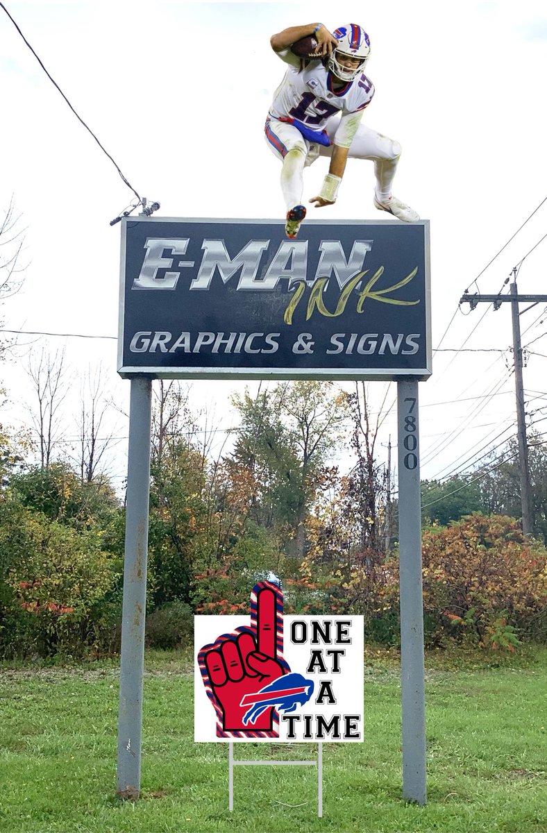 Hop on over for custom signage or visit us at info@emanink.com  #GoBills #BillsMafia
