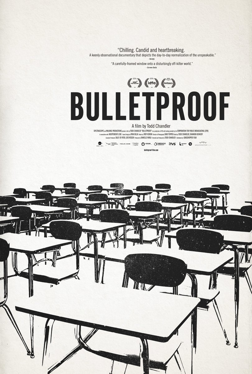 GhopperFilm's tweet photo. Todd Chandler's provocative and powerful documentary BULLETPROOF opens in two weeks @MetrographNYC. https://t.co/bBEnm95XNv https://t.co/7xlfftxUCk