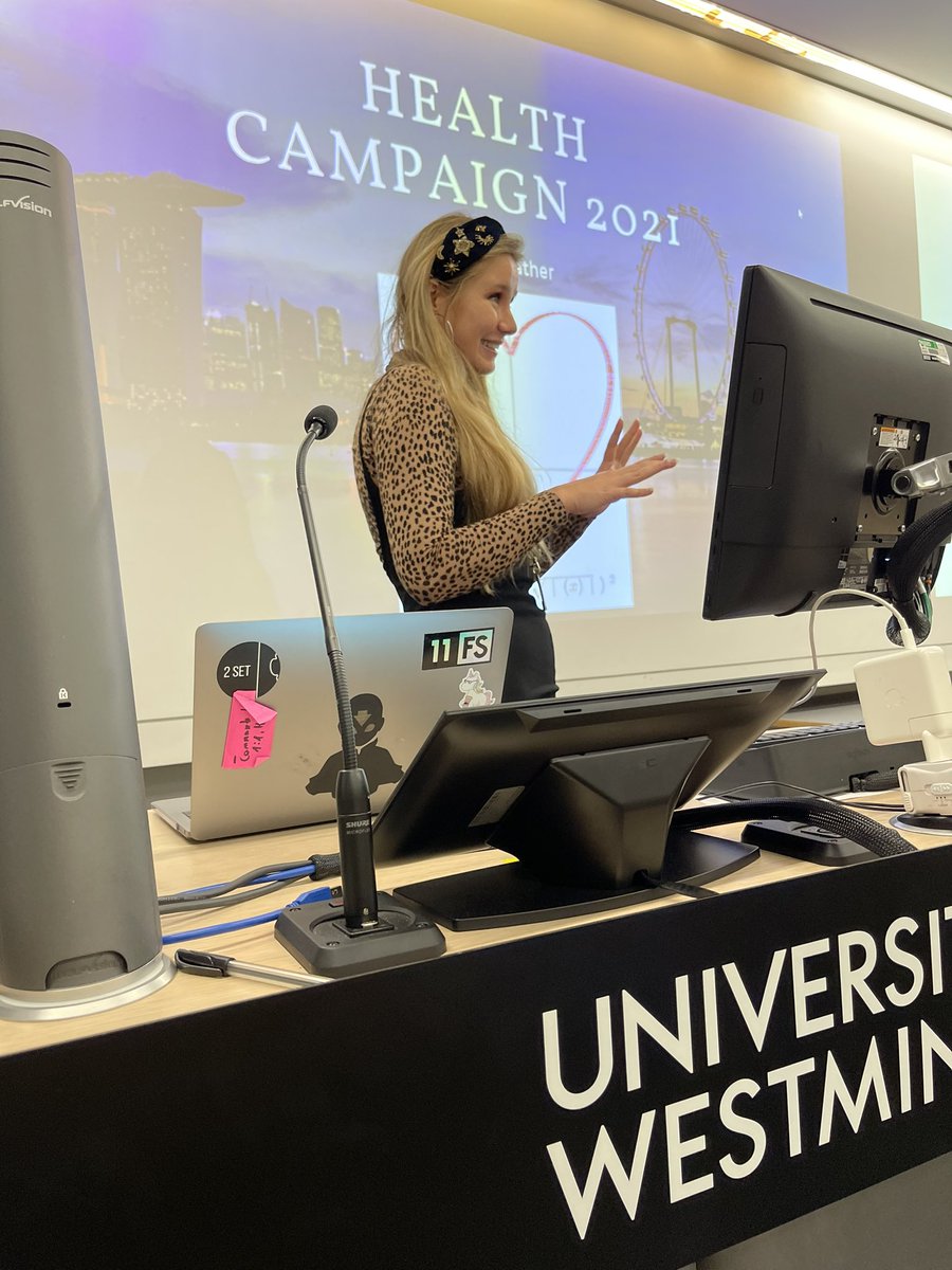 pradvuow's tweet photo. Alumni Darja König presented her 2021 final project “health campaign” to our 3rd years today. Our 2021 grad is now working for @Starcom_UK Media which is part of the @PublicisGroupe Advertising @UniWestminster
.
.
#advertising #pradv #smartobjectives #singapore https://t.co/IYzKMlLo98