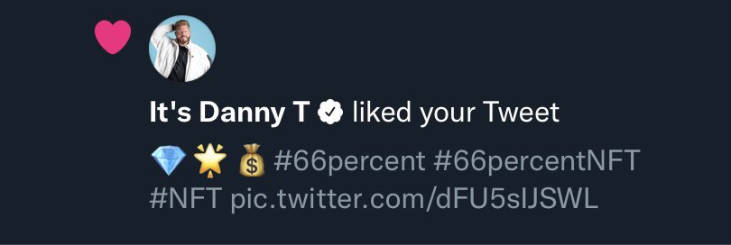 66percentNFT's tweet photo. 💎❤️Thanks for your support Danny❤️💎 https://t.co/JCvrAGZWLk