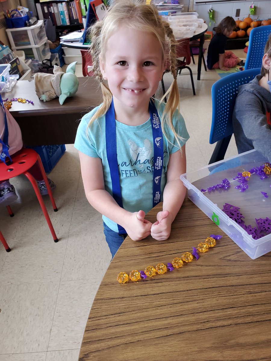 GillBaskwill's tweet photo. Halloween is so inspiring! #patterns #counting #mathworkstations #Kindergarten @SMES01 https://t.co/qXGy5Uvg6M