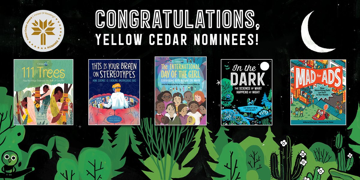 In the Yellow Cedar category : - 111 TREES by @storiesbysingh and Marianne Ferrer - THIS IS YOUR BRAIN ON STEREOTYPES by @tanyakyi and Drew Shannon -THE INTERNATIONAL DAY OF THE GIRL by @jessicadeehum, @RonaAmbrose and Simone Shin 3/4