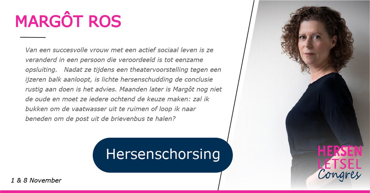 Tegen een balk opgelopen tijdens de voorstelling; niets aan de hand zou je denken, maar nu nog ervaart Margôt Ros de gevolgen hiervan. Hoe zij ermee omgaat en wat ze heeft geleerd, vertelt ze op het HersenletselCongres. hersenletselcongres.nl