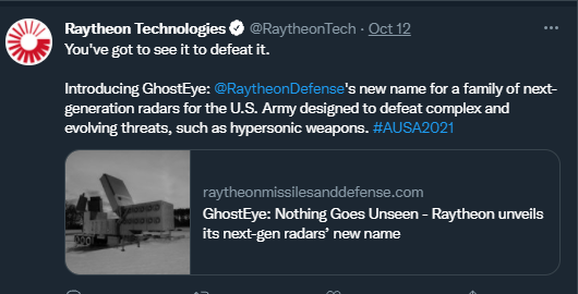 og_tigress's tweet photo. $CYBL if you don't want to read, watch this video from $LMT YouTube page. THIS is @CyberluxC #FlightEyeDNA, IMO.
Expertise across ALL domains.
https://t.co/PQISoCTkyp
Spot something from $RTX & $BA in photo?
#GhostEye #DefiantX #TestBeds #AUSA2021
https://t.co/nBkDnmhMaf https://t.co/k6xoP1xUHI