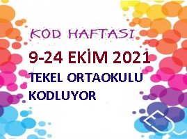 AB Kod Haftası ( Code Week ) kodlamayı destekleyen gönüllüler tarafından yürütülen bir taban hareketidir. Okulumuz her yıl olduğu gibi bu yılda kodlama yaparak Kod Haftasına katıldı.
#CodeWeek 
<a href="/tcmeb/">Millî Eğitim Bakanlığı</a> 
<a href="/izmir_ilmem/">İzmir İl Milli Eğitim Müdürlüğü</a> 
<a href="/MucahitYentur/">Murat Mücahit Yentür</a> 
<a href="/cigli_mem/">ÇİĞLİ İLÇE MİLLİ EĞİTİM MÜDÜRLÜĞÜ</a> 
<a href="/karabeyoglu35/">Mesut UĞURLU</a> 
<a href="/egitimbilisim/">EBA</a>