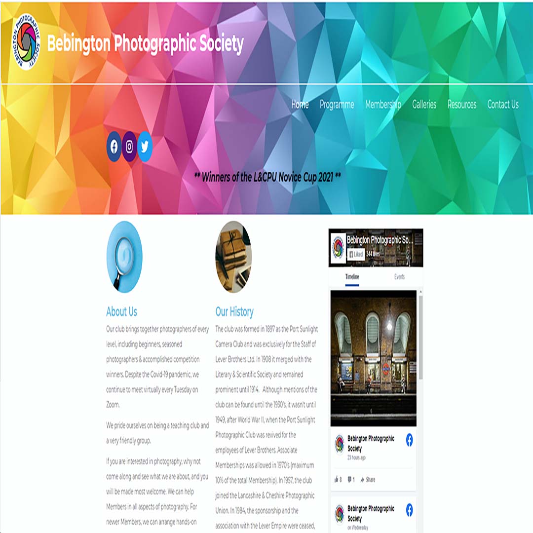 BebingtonPS's tweet photo. Bebington Photographic Society would like to announce the launch of their new Web Site at https://t.co/Cg7jSyhOiu. 
Many thanks go to Evelina Basenko and Sue Doyle for creating the design of the site and laying out most of the initial content. https://t.co/pgfZtfOVIT