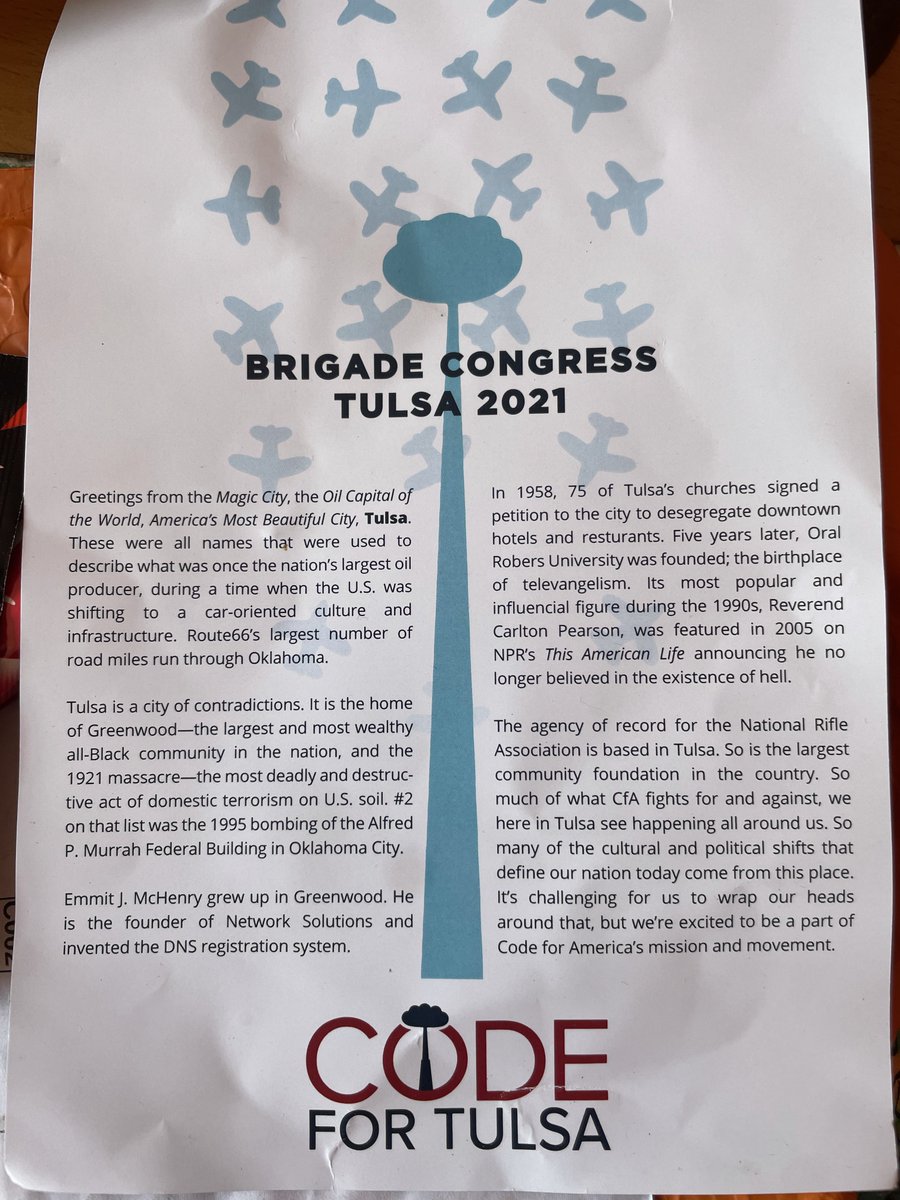 BetaNYC's tweet image. #BrigadeCongress is today through Sunday! We are excited to join @CodeForTulsa and learn more about their civic and tech history. Check out the program here: cfa.osp.cat/conferences/co…