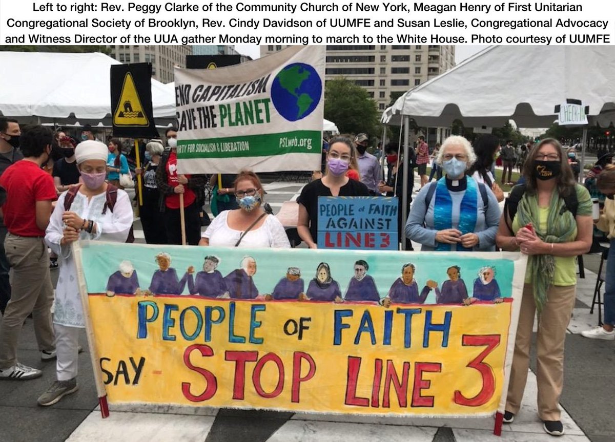 So grateful to all of the Unitarian Universalists showing up in #DC this week to demand that the Biden administration take action for #ClimateJustice! #PeopleVSFossilFuels