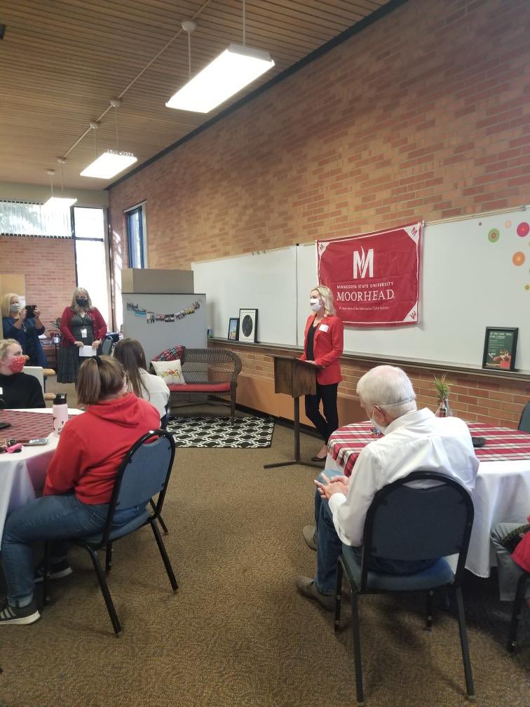 MSUMSLP's tweet photo. Honoring FM Sertoma: Murray Hall is the home of the newly renamed FM Sertoma Club Audio Suite. This group is a longtime supporter of the SLHS department. We enjoyed honoring them at our event this week! https://t.co/rnqkSbBMIS