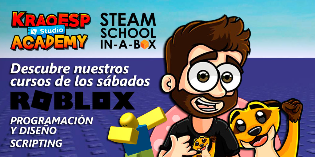 Ey Suricat@s! Recordad que en la <a href="/KraoESP/">Krao</a> #Roblox #Academy tenéis #cursos de programación y #scripting los sábados😍. Para que podáis disfrutar programando y creando cuando queráis. En octubre. A apuntarse!!
+INFO:👉bit.ly/KRAOROBLOXACAD…
#RobloxDev <a href="/RobloxEspanol/">Roblox en español</a> @Roblox_NewsHD