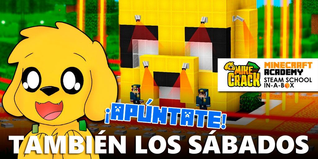 La <a href="/MikecrackYT/">Mikecrack ໒(ᵔᴥᵔ)७</a> Academy tiene también su versión de sábados de todos sus #cursos #online de #MINECRAFT: DISEÑO Y CREACIÓN DE MAPAS, MODS Y MODELADO 3D y PROGRAMACIÓN AVANZADA DE MODS Y SERVIDORES. Apúntate! +Plazas octubre
+INFO:👉bit.ly/MIKECRACK-MINE… <a href="/Minecraft_ESP/">Mesp [Minecraft-ESP]</a> <a href="/MCPE_News/">Minecraft News</a>