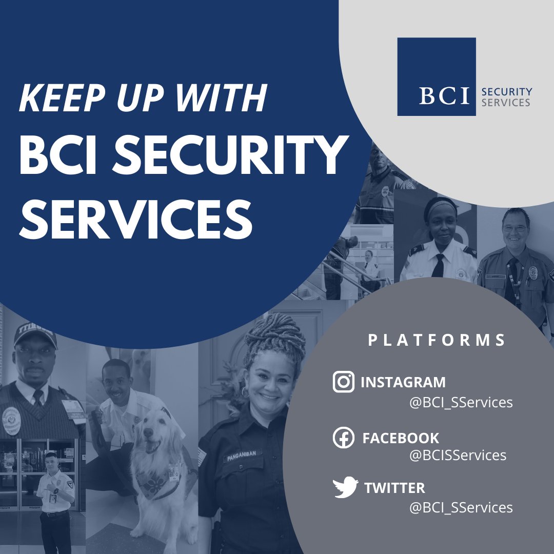 Check out BCI's security services social media platforms! Keep updated with events, job opportunities, front-line heroes, and much more from the security team.
#healthcaresecurity #healthcare #healthcareworkers #bcisecurity #bcisecurityservices #whybci #blackstoneconsultinginc