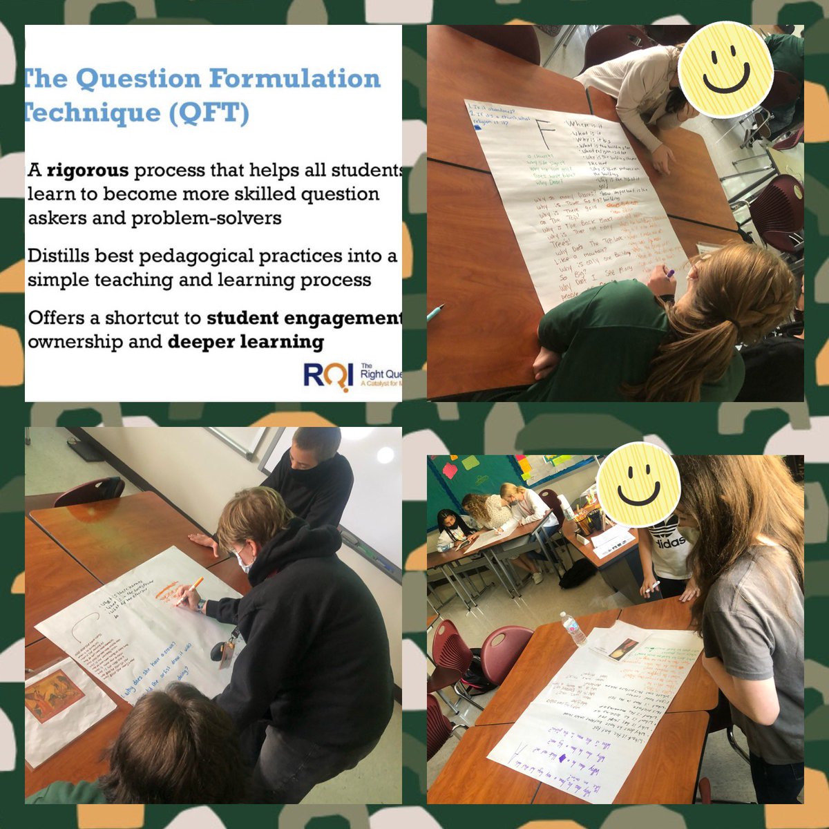 Prowlander's tweet photo. Deeper Learning with QFT Question Formulation Technique in 7th Grade Social @micah_stokes and Jones w/ Social Studies @RCMSOffices #rcmspride #VikingLife #WeAreRC https://t.co/hgD6wGWOC3